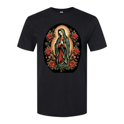 Our Lady De Guadalupe Sant Mary For Christians Catholics Softstyle CVC T-Shirt