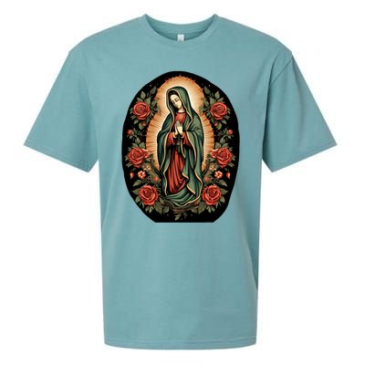 Our Lady De Guadalupe Sant Mary For Christians Catholics Sueded Cloud Jersey T-Shirt