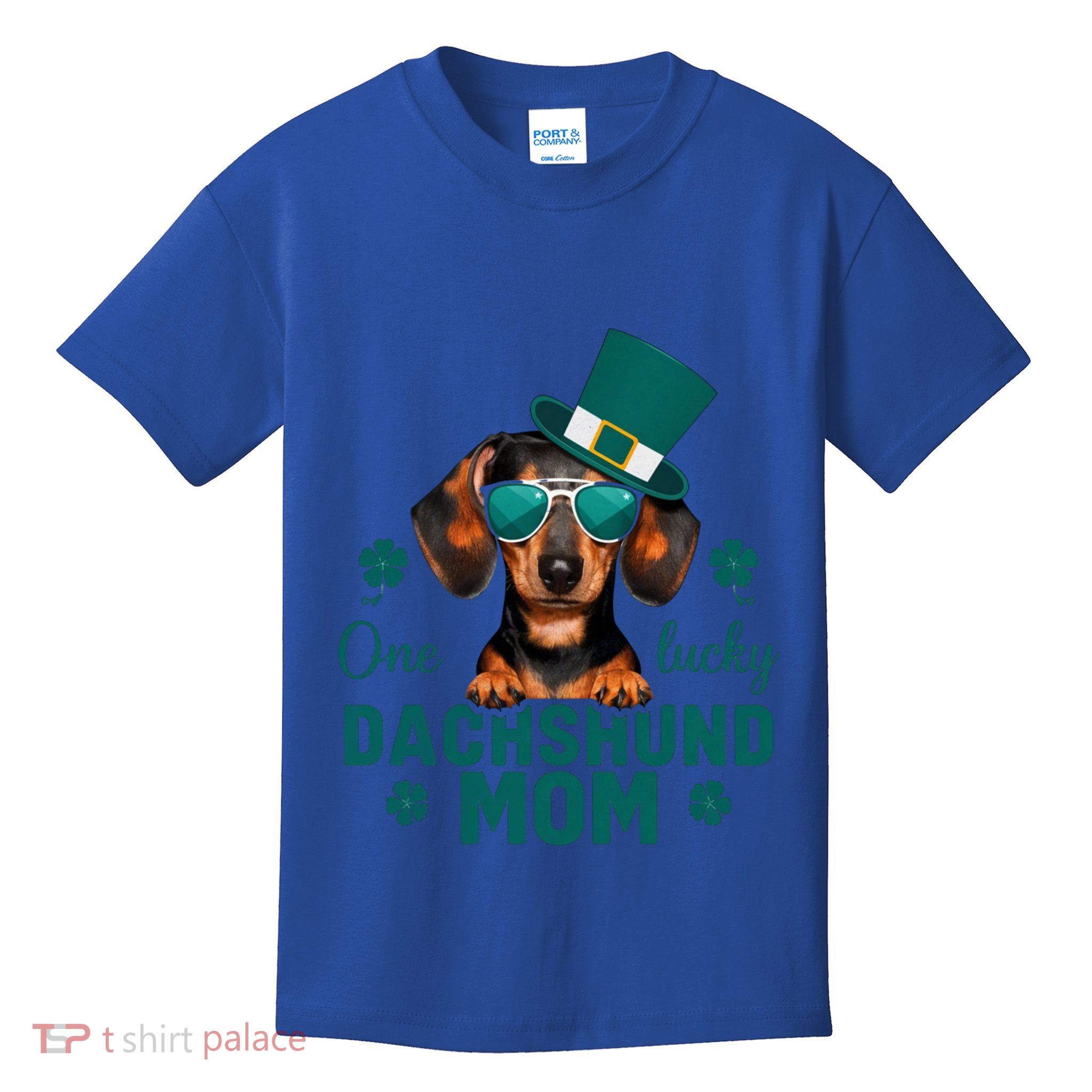 One Lucky Dachshund Mom Wiener Saint PatrickS Day Clover Gift Kids T-Shirt