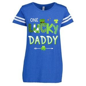 One Lucky Daddy For St Patricks Day Family Dad Gift Enza Ladies Jersey Football T-Shirt