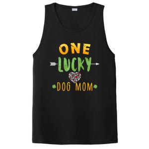 One Lucky Dog Mom Cute Gift St Patrick Day Cute Dog Mom Gift PosiCharge Competitor Tank