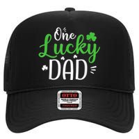 One Lucky Dad Shirt Funny St Patricks Day Gift For Daddy High Crown Mesh Back Trucker Hat