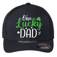 One Lucky Dad Shirt Funny St Patricks Day Gift For Daddy Flexfit Unipanel Trucker Cap