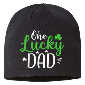 One Lucky Dad Shirt Funny St Patricks Day Gift For Daddy Sustainable Beanie