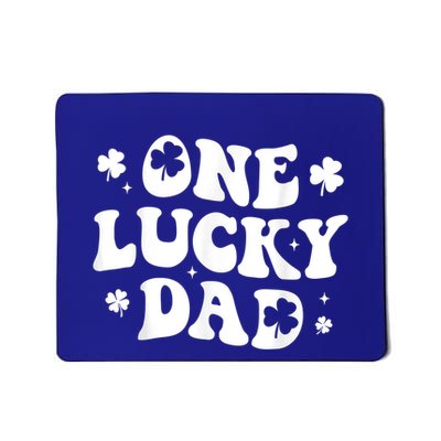 One Lucky Dad Groovy St Patricks Day Daddy Mousepad