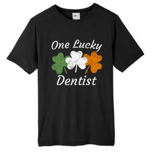 One Lucky Dentist St Patrick's Day Irish Shamrock Flag Gift Tall Fusion ChromaSoft Performance T-Shirt