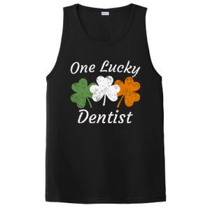 One Lucky Dentist St Patrick's Day Irish Shamrock Flag Gift PosiCharge Competitor Tank