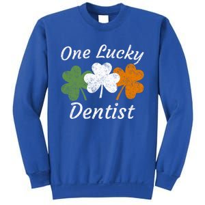 One Lucky Dentist St Patrick's Day Irish Shamrock Flag Gift Sweatshirt