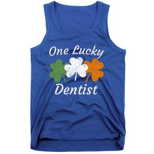 One Lucky Dentist St Patrick's Day Irish Shamrock Flag Gift Tank Top