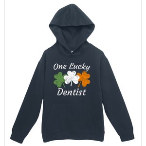 One Lucky Dentist St Patrick's Day Irish Shamrock Flag Gift Urban Pullover Hoodie