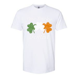 One Lucky Dentist St Patrick's Day Irish Shamrock Flag Gift Softstyle CVC T-Shirt