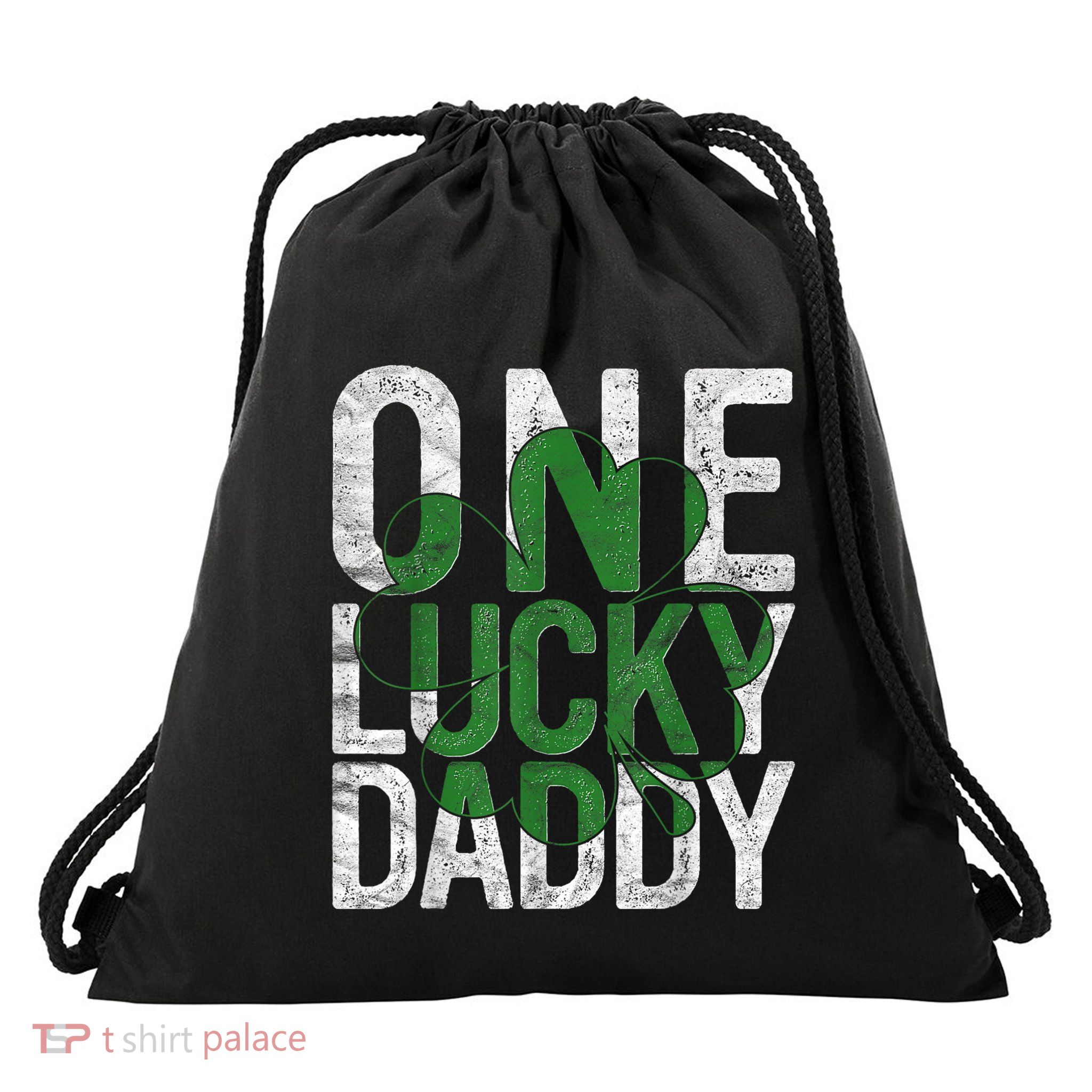 One Lucky Daddy Irish Father Dad St Patricks Day Papa Drawstring Bag