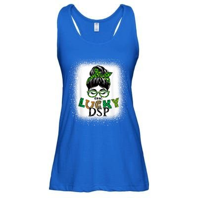 One Lucky Dsp Direct Support Staff Bleached St PatrickS Day Ladies Essential Flowy Tank
