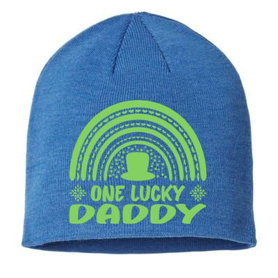 One Lucky Daddy Gift St Patrick's Day Funny For Daddy Funny Gift Sustainable Beanie