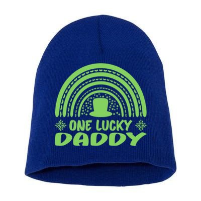 One Lucky Daddy Gift St Patrick's Day Funny For Daddy Funny Gift Short Acrylic Beanie