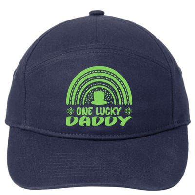 One Lucky Daddy Gift St Patrick's Day Funny For Daddy Funny Gift 7-Panel Snapback Hat