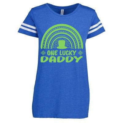 One Lucky Daddy Gift St Patrick's Day Funny For Daddy Funny Gift Enza Ladies Jersey Football T-Shirt