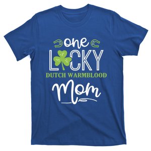 One Lucky Dutch Warmblood Horse Mom Irish Horseback Riding Gift T-Shirt