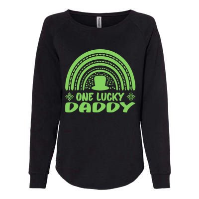 One Lucky Daddy Gift St Patrick's Day Funny For Daddy Gift Womens California Wash Sweatshirt