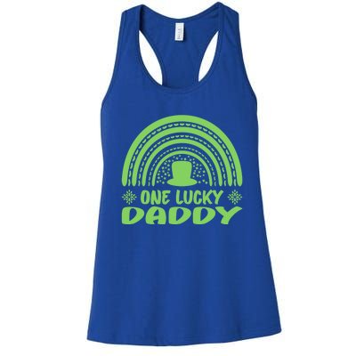 One Lucky Daddy Gift St Patrick's Day Funny For Daddy Gift Women's Racerback Tank