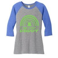 One Lucky Daddy Gift St Patrick's Day Funny For Daddy Gift Women's Tri-Blend 3/4-Sleeve Raglan Shirt