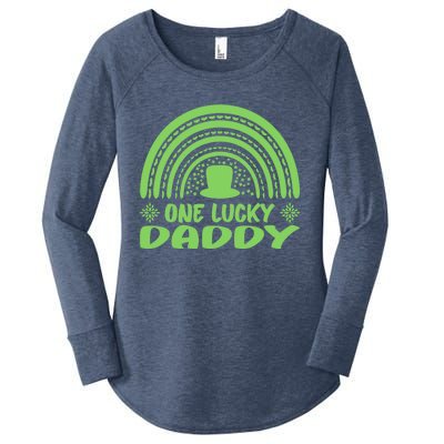 One Lucky Daddy Gift St Patrick's Day Funny For Daddy Gift Women's Perfect Tri Tunic Long Sleeve Shirt