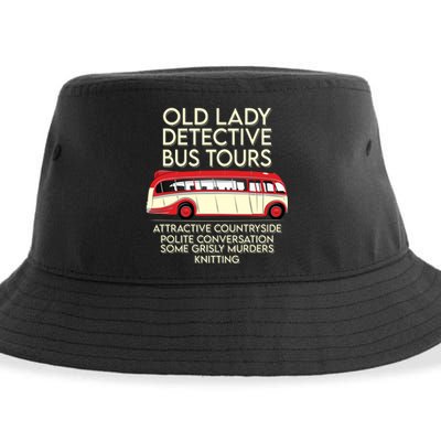 Old Lady Detective Bus Tours Sustainable Bucket Hat