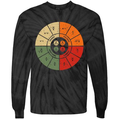 Ohms Law Diagram Electrical Electronics Engineer Tie-Dye Long Sleeve Shirt