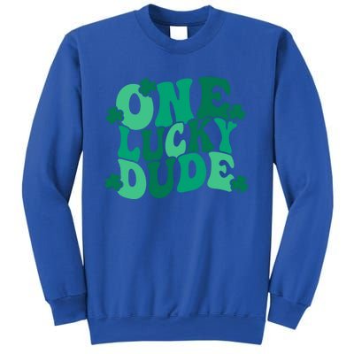 One Lucky Dude Gift St Patricks Day Gift Daddy Gift Sweatshirt