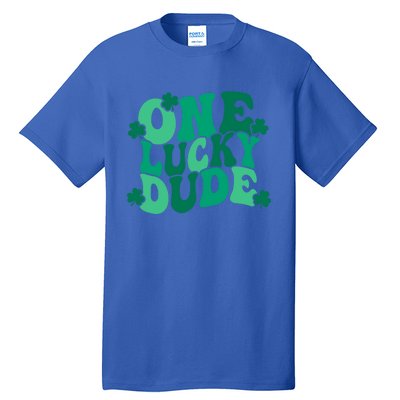 One Lucky Dude Gift St Patricks Day Gift Daddy Gift Tall T-Shirt