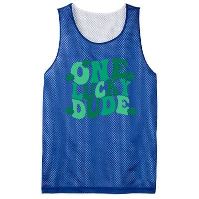 One Lucky Dude Gift St Patricks Day Gift Daddy Gift Mesh Reversible Basketball Jersey Tank