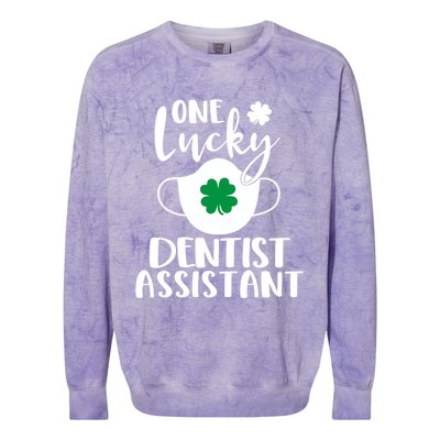 One Lucky Dentist Assistant St Patrick's Day Cute Gift Colorblast Crewneck Sweatshirt