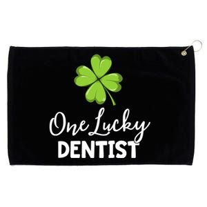 One Lucky Dentist Gift St Patricks Day Dental Office Cool Gift Grommeted Golf Towel