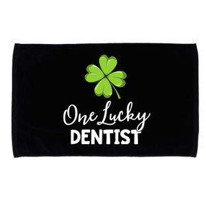 One Lucky Dentist Gift St Patricks Day Dental Office Cool Gift Microfiber Hand Towel