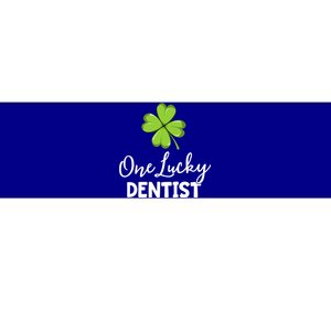 One Lucky Dentist Gift St Patricks Day Dental Office Cool Gift Bumper Sticker