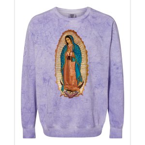 Our Lady De Guadalupe Sant Mary For Christians Catholics Colorblast Crewneck Sweatshirt