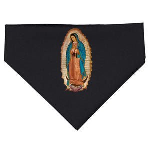 Our Lady De Guadalupe Sant Mary For Christians Catholics USA-Made Doggie Bandana