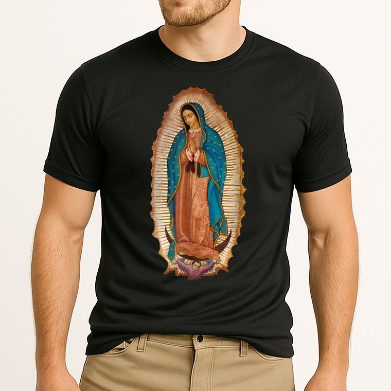 Our Lady De Guadalupe Sant Mary For Christians Catholics Cooling Performance Crew T-Shirt