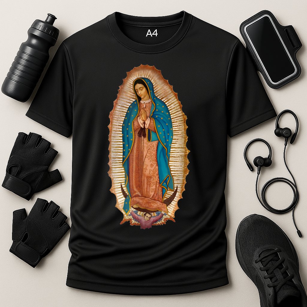 Our Lady De Guadalupe Sant Mary For Christians Catholics Cooling Performance Crew T-Shirt