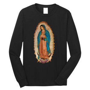 Our Lady De Guadalupe Sant Mary For Christians Catholics Long Sleeve Shirt