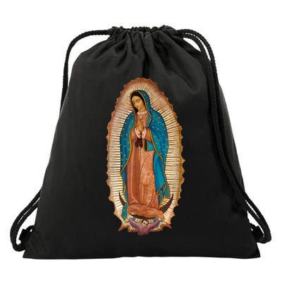 Our Lady De Guadalupe Sant Mary For Christians Catholics Drawstring Bag