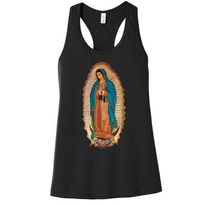 Our Lady De Guadalupe Sant Mary For Christians Catholics Women's Racerback Tank