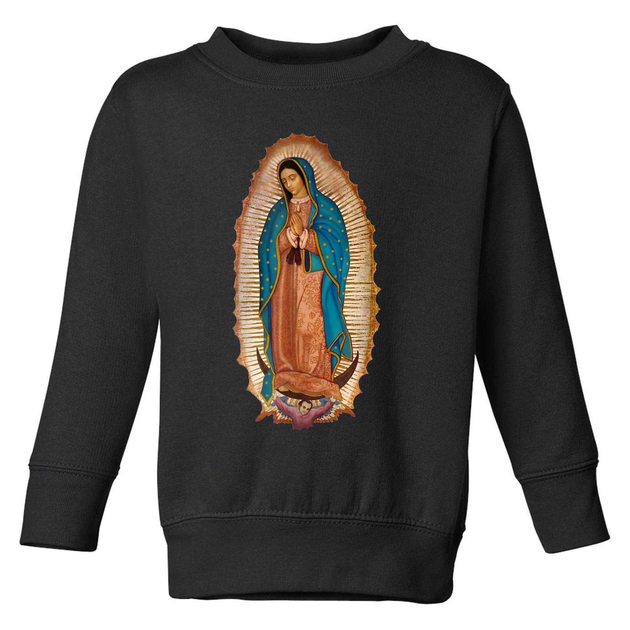 Our Lady De Guadalupe Sant Mary For Christians Catholics Toddler Sweatshirt
