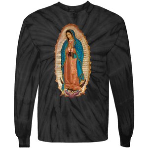 Our Lady De Guadalupe Sant Mary For Christians Catholics Tie-Dye Long Sleeve Shirt