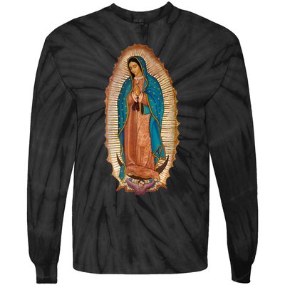 Our Lady De Guadalupe Sant Mary For Christians Catholics Tie-Dye Long Sleeve Shirt