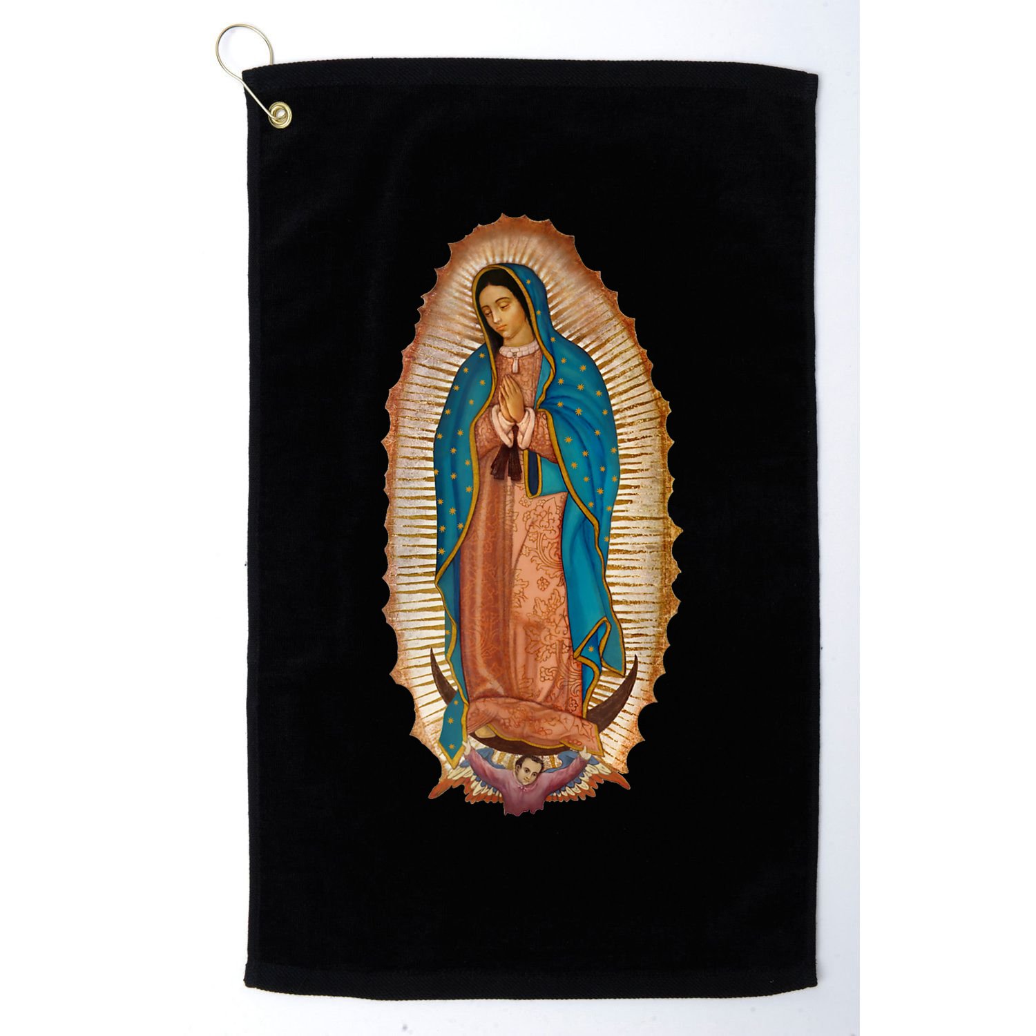 Our Lady De Guadalupe Sant Mary For Christians Catholics Golf Towel