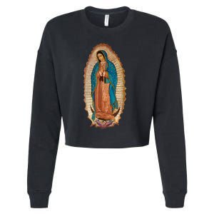 Our Lady De Guadalupe Sant Mary For Christians Catholics Cropped Pullover Crew