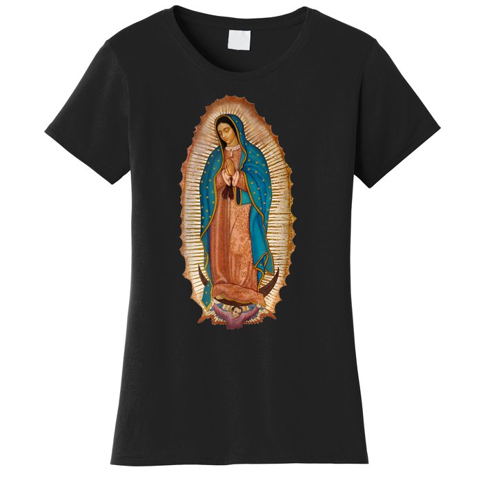 Our Lady De Guadalupe Sant Mary For Christians Catholics Women's T-Shirt