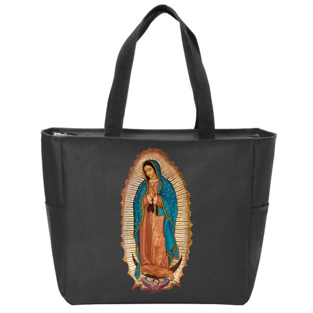Our Lady De Guadalupe Sant Mary For Christians Catholics Zip Tote Bag