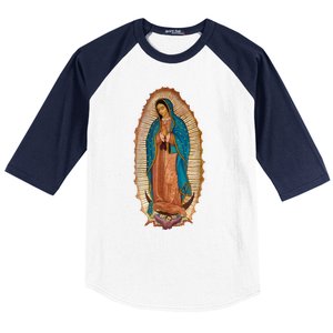 Our Lady De Guadalupe Sant Mary For Christians Catholics Baseball Sleeve Shirt